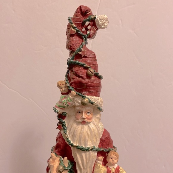 Vintage Skinny 🎅 Santa Christmas poly resin figurine poly resin size 12” - Picture 4 of 8